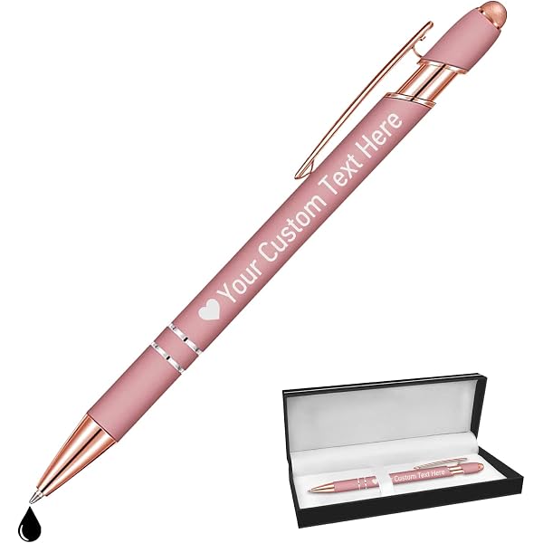 Kugelschreiber Aus Metall In Roségold – Signaturstift Mit 0,5-mm-Punkt, 13,8 Cm, Schwarze Tinte