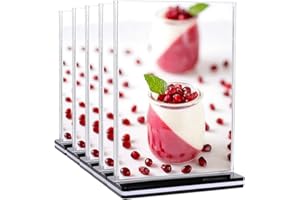 DONGLI 5 Stück A4 Ständer Aufsteller Tischaufsteller Werbeaufsteller Acryl T-Ständer Menükartenhalter Doppelseitig Speisekartenhalter für Restaurant,Cafe,Laden,Büro,Hotel