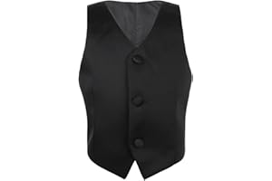 YiZYiF Gilet Festivo per Ragazzi Panciotto Elegante Vest Slim Fit Blazer da Bambino Abito da Sposa Vestito da Cerimonia Giacca Gentiluomo Vestito da Ballo Jazz Latino