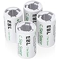 EBL Pack of 4 AA to C Battery Converters, AA to C Battery Adapter Holders