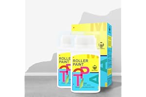 MAJOME 2 PCS Stehaufe Wandreparatur Rollbürste mit Wandreparaturpaste Schnell Trocknende Wandreparaturpaste Wandfarbe Reparatur Wandpaste, Spachtelmasse Reparieren Sie Graffiti,Kratzer, Flecken, Risse