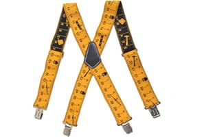 CUCUFA Braces Lourdes de Travail à Outils de Travail S Bretelles réglables de Forme avec des Clips Solides