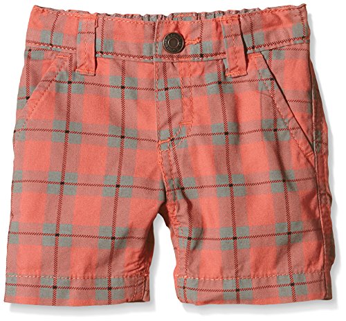 ESPRIT Baby-Boys Check Shorts, Coral Red, 6 Months (Manufacturer Size:68)