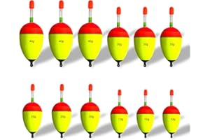 Dingbear 8-16pcs Blanc Noir Rouge Jaune Flotteur à Ventre en Pot Multi-usages Flotteur à Ventre en Pot Flotteur Bobber Flotteur en Mousse EVA Flotteurs de Pêche FishFloat