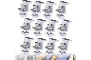 Kamanan Kit Panneau Solaire Z Supports De Montage Solaires, Fixation Panneau Solaire 30mm Support Montage Panneau Solaire En Z Pour Toiture, Murs, Installations De Toit (12 pièces 35mm)