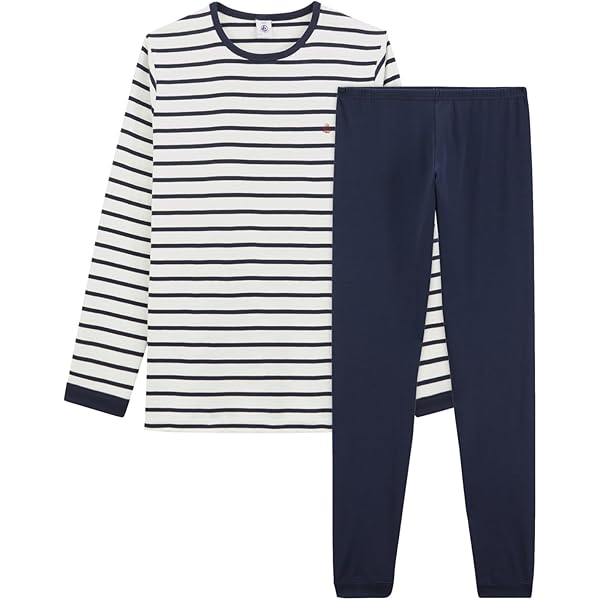 Petit Bateau Pigiama Bambino - Pantalone In Cotone Biologico Marshmallow Per Ragazze 12 Anni - Foto 4