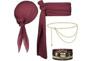 Alaoo Piraten Accessoires Set, Piratenkapitän Kostümzubehör, Piraten-Design-Accessoires für Karneval, Cosplay, Party, Halloween