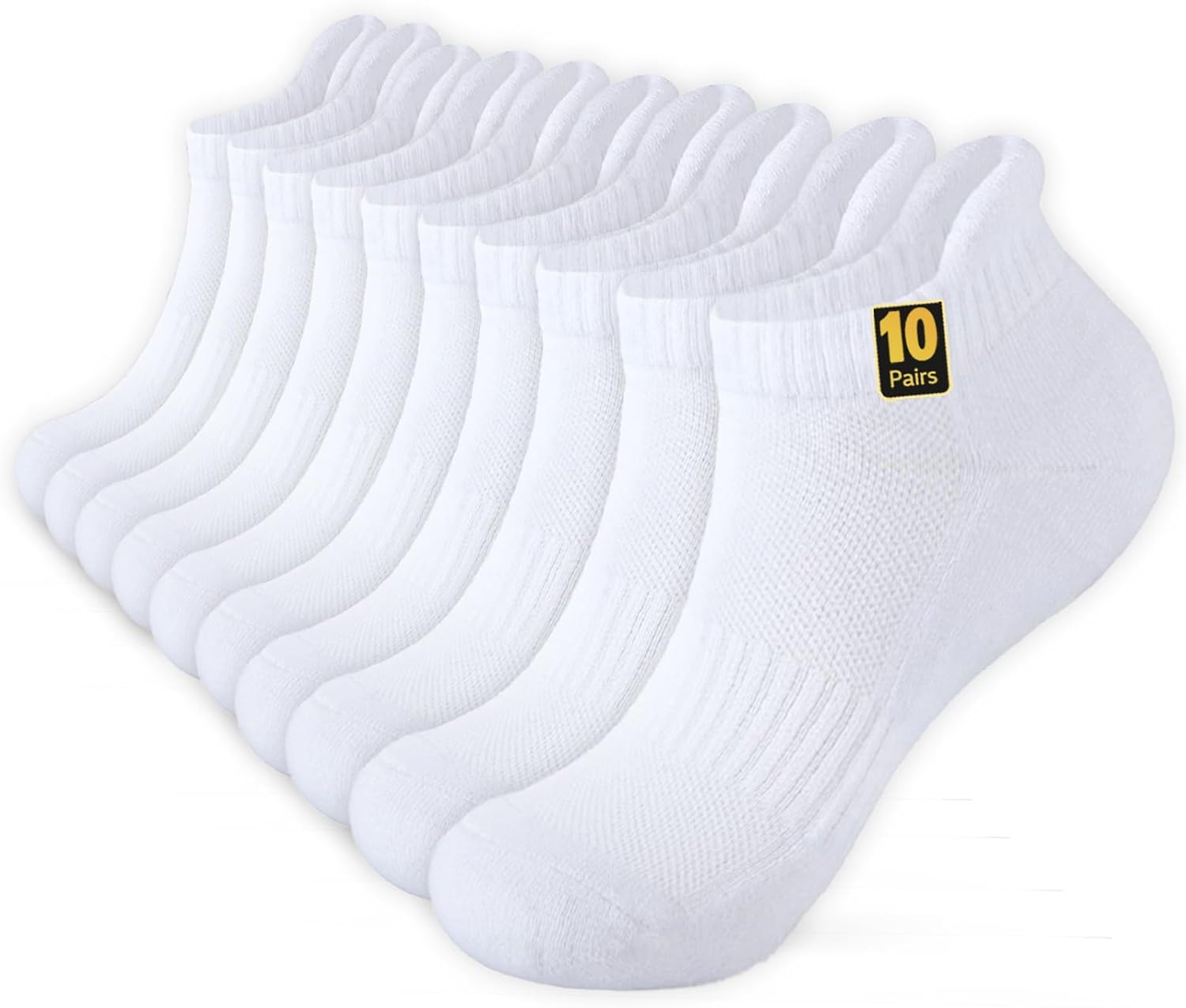 Wamicu 10 Pares Calcetines Tobilleros Hombre, Deporte Corto Algodón Transpirable para Verano, Running, Trabajo, Casa