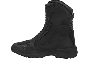RAXID Motorbike Black Storm Adventure Waterproof Motorcycle Boots Touring 100% Real Leather (UK9/US10/EU43)