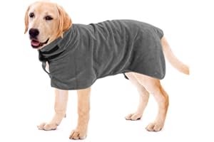EBKCQ Peignoir pour Grand Chien, Peignoir Chien en Microfibre, Serviette Chien Peignoir pour Chien avec Fermeture Velcro, Manteau de Séchage pour Chien, pour Les Chiens de Grande et Moyenne Taille,XL