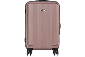 OCHNIK Średnia walizka | Twarda walizka | Materiał: ABS | Kolor: Pudrowy róż | Rozmiar: M | Wymiary: 65x42,5x26cm | Pojemność: 58 l | 4 kółka | Wysoka jakość