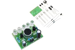 DollaTek 5 x Stimmgesteuerte Melodie Licht 5 mm Highlight DIY LED Blitz Elektronisches Trainingsset