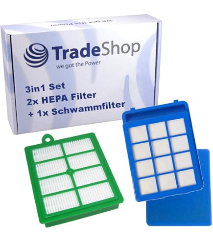 MisterVac Filtro Motore Con Telaio In Plastica Per Philips PowerPro Ultimate FC9932/09 – + Filtro In Schiuma Lavabile