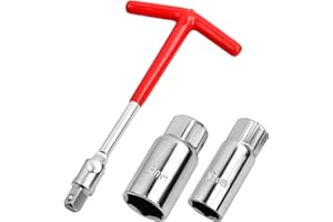 Xzeemo Chiave perCandele Auto 16mm 21mm, Chiave per Candela con Impugnatura a T, Chiave per Candela Articolata per Auto e Moto per Rimozione Candele di Accensione