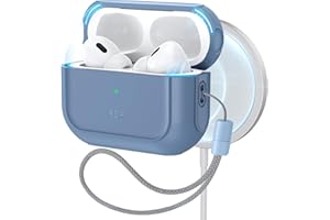 ESR Etui do Airpods Pro 2 (2023/2022/2019), kompatybilne z AirPods Pro 2./1. generacji, MagSafe Ready, magnetyczna pokrywa, kabel USB-C/Lightning, hybrydowa ochrona przed upadkiem, granatowe