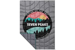 SEVEN PEAKS LIVING ON THE TOP EXPLORING THE WORLD Seven Peaks Couverture Voyage Camper- Quilt Randonnée -Waterproof et Résistant au Sable, Taches et aux Odeurs- Couvre-lit à Effet Duvet- Couette Camping Car (Camper Collection -Seven Peaks 190X132CM)