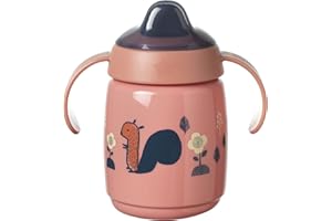 Tommee Tippee silicone Superstar Sippee, Tasse d'Entraînement à Bec avec la Technologie INTELLIVALVE 100% Étanche et Anti-Secousse et la Technologie Antibactérienne BACSHIELD, 6m, 300 ml, Rose, 447823