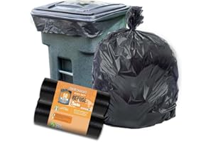 MR PRIME LTD Bin Liners 40L Pack of 50 Black Refuse Sacks Disposable Secure Rubbish Trash Heavy Duty Garbage Storage Bin Bags For Daily Uses Kitchen House Office Restaurant Garden and Any Places Sold By Mr Prime