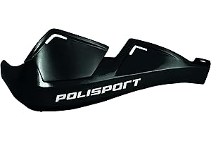POLISPORT 8305100027 - Protège-mains EVOLUTION INTEGRAL 2 points de fixation MX-Style en plastique avec kit de montage inclus compatible avec tous les modèles de motocross/enduro en couleur noir, Taglia unica