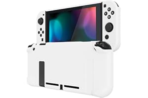 eXtremeRate PlayVital Coque pour Switch Coque Protection pour Nintendo Switch Accessoires Housse Étui,Absorption Chocs & Antirayures-Blanc