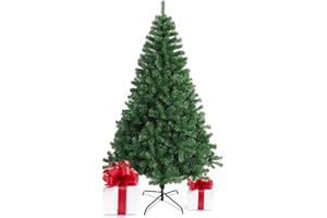 Bravo Home - Árbol de Navidad Artificial Verde Natural(60 cm – 240 cm), con Soporte metálico, Material PVC, fácil de Montar, Ideal para casa, Oficina, magas, hoteles (180 cm)