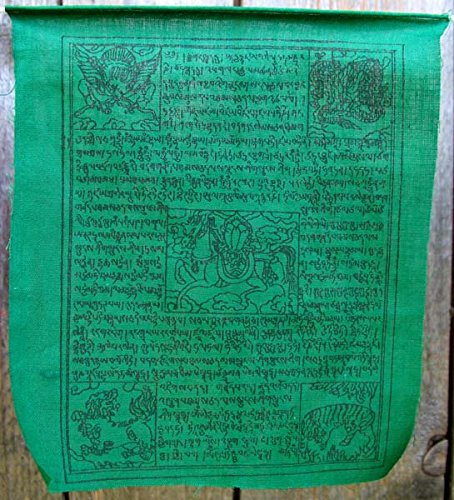 Tibetische Gebetsfahnen Frieden und Reichtum 10 Fahnen Länge 1,6 m Buddha Dekoration - 3