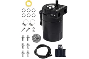 Flaconi Decanter Vapori Olio per Auto,Serbatoio di Raccolta Dell'olio,300ml in Alluminio Serbatoio del Carburante può Serbatoio di Stoccaggio Dell'olio con Filtro Dell'aria,per Una Varietà di Veicoli