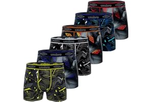 Umbro Boxer Homme Sport, Caleçon Homme Respirant et Stretch (Lot de 6)