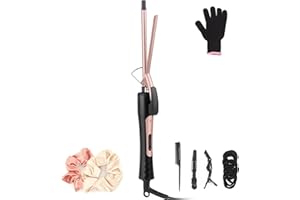 Ferro arricciacapelli 9 mm, JAETON Sottile Ferro Piastra Arricciacapelli in Ceramica Professionale Piastra per Capelli Ricci Stretti Sottilissimo