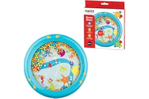 Halilit Children's Ocean Drum. Bead Sea Sound Wave Musical Instrument. BPA Free. Robust Kids Sensory Percussion Toy for Toddlers. Age 12 months +