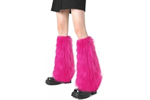 XEPST Fuzzy ocieplacze na nogi ze sztucznego futra, futrzane pokrowce na buty dla kobiet, ciepłe, rozmyte rękawy do butów Y2k, ocieplacze na nogi do kostiumów imprezowych