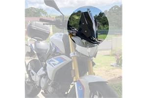 FATEXPRESS Sport Bike Racing Touring Windscreen Windshield Flyscreen Wind Screen Deflectors Protector Motorcycle Parts for G310 R G 310 R G310R 2016 2017 2018 2019 2020 2021 2022 2023 (Black)