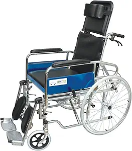 Entros KL608GCJ Wheelchair with Detachable Armrest and Foot (Silver)