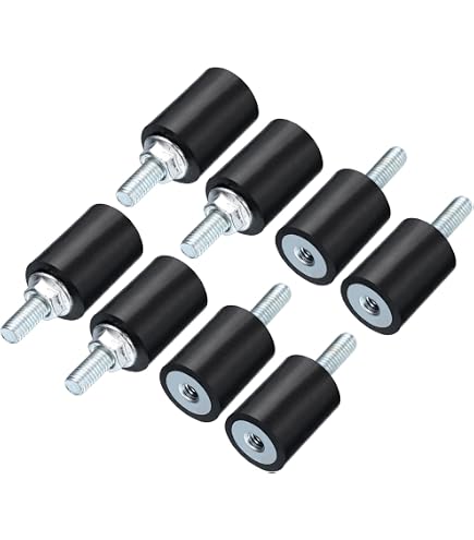 Sourcing Map Gummipuffer M5x12 – 4 Stück, VD15x10 Mm – Stoßdämpfer, Silentblock – Für Kompressoren, Generatoren, Waschmaschinen, Garagentore