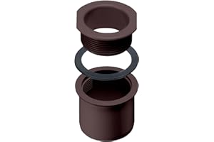 INEFA Scarico per grondaia, per grondaia a scatola, PVC DN 50 / NW 68, marrone scuro connettore per tubo di scarico, recupero acqua piovana, Made in Germany