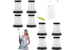 JIDRMC 9 Stück für Hepa Filter Set, Staubsaugerfilter, für Genius Invictus One 1.0 X7 2.0 Zubehör für Filterstaubsauger, Waschbarer Hepa Filter Pack, mit Reinigungsbürst, für Rubot Handstaubsauger Filter