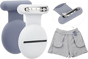 WALLFID Ukryte etui Airtag, Airtag dla dzieci, seniorów, zwierząt domowych, ubrania, bezpieczniejsze niż zegarek Airtag, breloczek do kluczy Airtag i łańcuszek na szyję Airtag (Pro, niebiesko-biały)