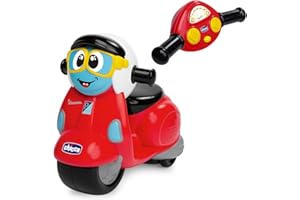Chicco Vespa Primavera Moto Télécommandée , Radiocommandée avec Guidon Intuitif, Klaxon et Bruits de Moteur - Cadeau pour Garçon ou Fille, Jouet pour Enfants de 2 à 6 Ans