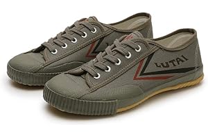 YURU Tai Chi Shoe Wu Shu Kung Fu Shoes,Shaolin Monk Martial Arts Shoes,Canvas Anti-Slip Fashion Qigong Trainerss,Green-45