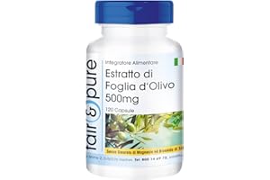 Fair & Pure® - Estratto di foglie di olivo - 20% di oleuropeina - Olive Leaf Extract - 120 Capsule