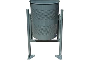 PAL FERRETERÍA INDUSTRIAL PAL | Papelera exterior de Calle metalica semicircular | papelera hierro jardin de Hierro Gris - 1 Papelera