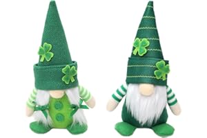 InGke Gnomo del Giorno di San Patrizio, 2 Pezzi Decorazione Peluche Buona Fortuna Leprechaun Vassoio per Decorazioni per Bambole Leprechaun per Ornamenti per la Tavola di Casa