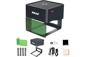 MR. CARVE DAJA DJ6 Pro Gravure laser avec colonnes supérieures Kit de gravure laser portable pour DIY Support Win/Mobile System/Offline Laser Cutter (espace de travail 3,15 x 3,15 pouces)