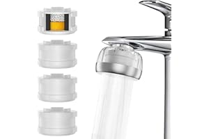 Tylola TWF 3.0 Bathroom Tap Water Filter | NSF-Certified Carbon Fibre Filtration | Reduces Up to 98% Chlorine & Limescale | Gentle on Sensitive Skin | Fits UK Taps
