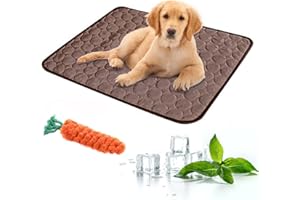 TVMALL Tapis de Refroidissement pour chienet Chats Tapis de Refroidissement Auto -refroidissant Non Toxique domestiques Coussin rafraîchissant Lavable -Doux et Respirant,Envoyer des Jouets en Peluche