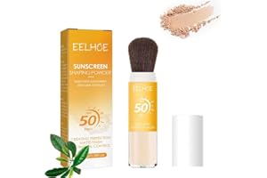 VOKKRV Mineral Sunscreen Powder Spf50, Naturally Controlled Oily Matte, Keeps Skin Long And Breathable, Delicate And Translucent Mineral Brushes, Suitable For All Types Of Skin 8g (1 PCs)
