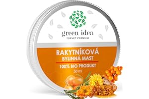 ‎GREEN IDEA Green idea - Sanddornsalbe BIO - Sanddorn Creme mit Sanddornöl und Bienenwachs - trockene Haut - Wundheilung - Wund- und Heilsalbe -100% natürlich - 50 ml
