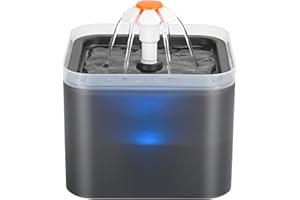 AONBOY Fontanella per cani e gatti, distributore d’acqua, da 2 l, di colore grigio