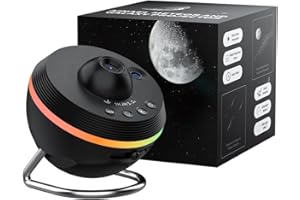 Ainael Proyector Galaxia, Proyector Estrellas Planetario Doméstico Techo Espacial Luz Nocturna con Tira, Meteor and Galaxy Projector para Niños Aultos