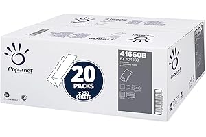 Papernet - V-faltiges Handtuch 416608, 5.000 Einweghandtücher aus Papier, hochbeständig, 2 Lagen, offene Größe 23x24,5 cm